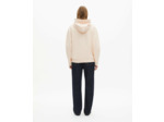 Sweatshirt zippe a capuche avec print ecru