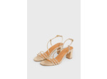 Sandales dorées à talons - CANDICE