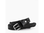 Ceinture femme avec boucle carrée en cuir tressé