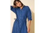 Robe midi chemise en lin