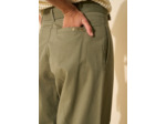 Pantalon taille haute ceinturé