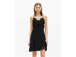 Robe courte a bretelle a dentelle black