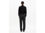 Pantalon de costume droit à fines rayures gris foncé grey