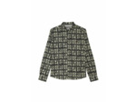 Chemise slim noir / ecru