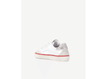 Baskets en cuir blanc avec contrefort à paillettes white