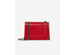 Sac Emily Chaîne En Cuir Rouge Effet Crocodile red