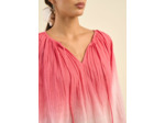 Blouse dégradée fluide en gaze de coton