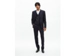 Veste de costume en laine bleu marine bleu