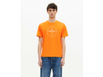 T-shirt manches courtes avec print devant orange