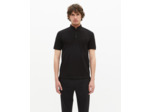 Polo en coton piqué noir black