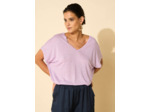 Pull sans manches col V 100% lin