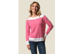 Pull femme rayé col bateau en viscose - Sollange