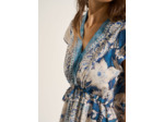 Robe longue imprimée avec lien à nouer