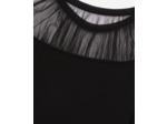 Robe manches longues detail de transparence black