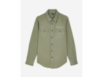 Chemise en denim kaki olive
