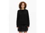 Pull col rond en cachemire noir black