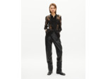 Chemise transparente en dentelle noire black