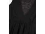Robe longue sans manches avec dentelle black