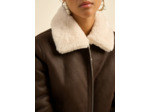 Blouson en fausse peau lainée