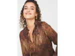 Blouse à col tunisien avec volant