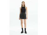 Mini jupe en denim details boutons militaires black washed