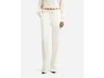 Pantalon smoking avec bande satin ecru