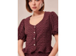 Chemise Clorinda Chocolat en Coton Biologique Gots