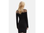 Robe manches longues detail de transparence black