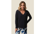 Pull femme rayé col V en viscose - Marise