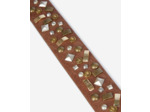 Ceinture en cuir marron avec rivets brown