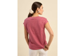T-shirt en broderie anglaise col V