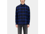 Chemise A Carreaux Manches Longues blue black