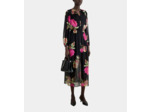 Robe Longue A Motifs Imprimes pink black