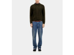 Pull Col Rond A Torsades dark green