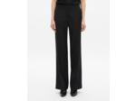 Pantalon tailleur en laine coupe droite noir black