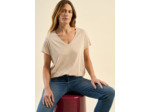 Tee-shirt col V en coton