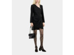 Robe Courte Noire En Crêpe Avec Zip black