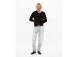 Pull col v en laine mérinos noir black