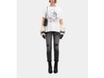 T-Shirt Manches Courtes Avec Print Skull And Roses white