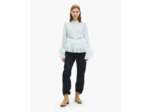 Chemise a volant avec bretelles baby blue