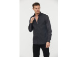 Chemise micro rayée détails unis