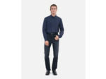 Chemise en popeline bleu marine navy