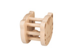 Hochet Grelot en bois Tigre Safari Miscel