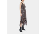 Robe Longue Plissée Imprimée black / pink