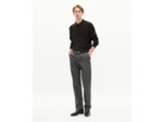 Pantalon de costume droit en pied de poule noir et gris grey