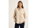 Chemise coupe droite à rayures
