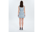 Robe courte en tweed bleue