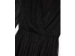 Robe asymetrique en lurex black