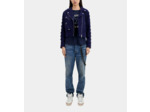 Blouson Cuir Suede dark blue