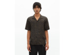 Chemise manches courtes imprimé léopard kaki black kaki